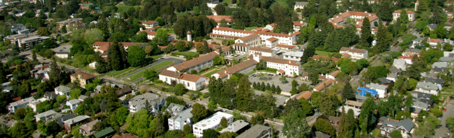 aerial view of clark kerr campus, UC Berkeley